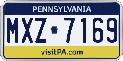 PA license plate MXZ7169