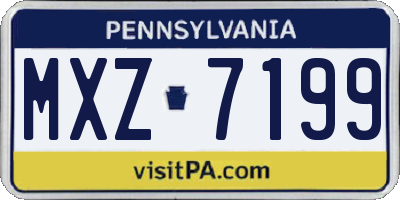 PA license plate MXZ7199