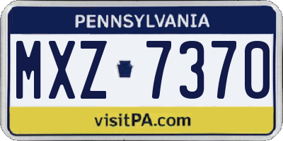 PA license plate MXZ7370