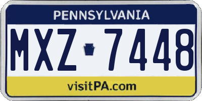 PA license plate MXZ7448
