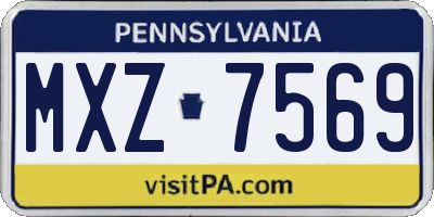 PA license plate MXZ7569