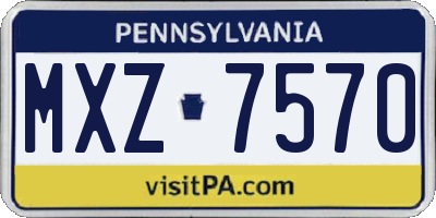 PA license plate MXZ7570