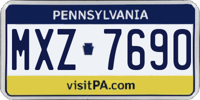 PA license plate MXZ7690