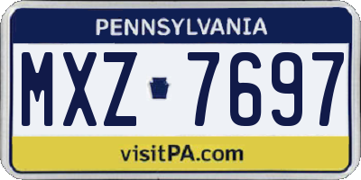 PA license plate MXZ7697
