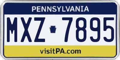 PA license plate MXZ7895