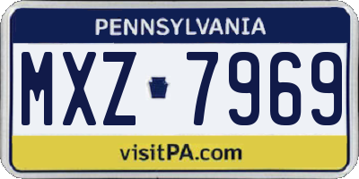 PA license plate MXZ7969