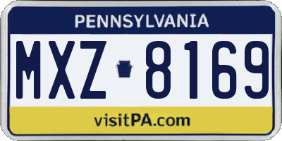 PA license plate MXZ8169
