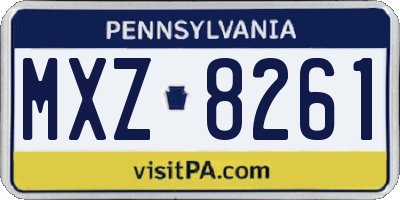 PA license plate MXZ8261