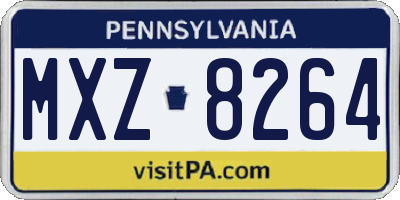 PA license plate MXZ8264