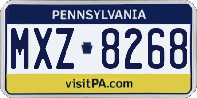 PA license plate MXZ8268