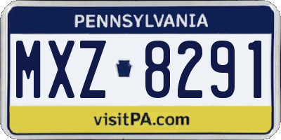 PA license plate MXZ8291