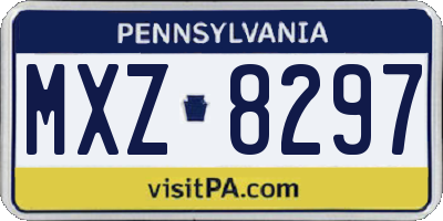 PA license plate MXZ8297