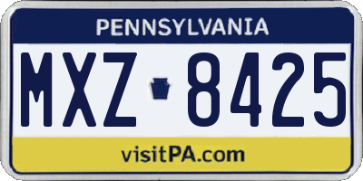 PA license plate MXZ8425