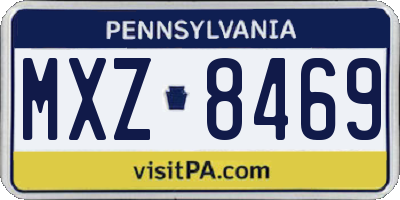 PA license plate MXZ8469