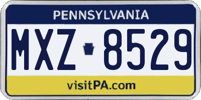 PA license plate MXZ8529