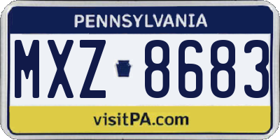 PA license plate MXZ8683