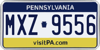 PA license plate MXZ9556