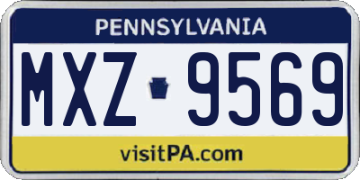 PA license plate MXZ9569