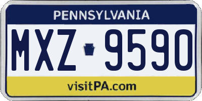 PA license plate MXZ9590