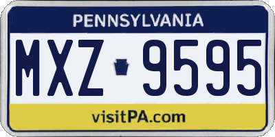PA license plate MXZ9595