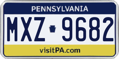 PA license plate MXZ9682