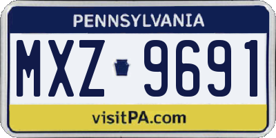 PA license plate MXZ9691