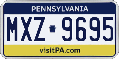 PA license plate MXZ9695