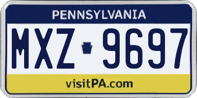 PA license plate MXZ9697