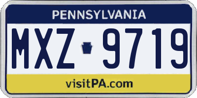 PA license plate MXZ9719