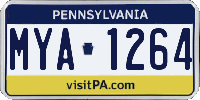 PA license plate MYA1264