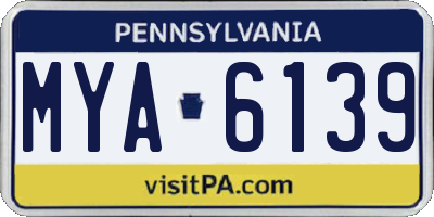PA license plate MYA6139