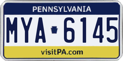 PA license plate MYA6145