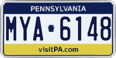 PA license plate MYA6148