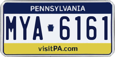 PA license plate MYA6161