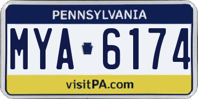 PA license plate MYA6174