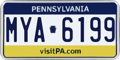 PA license plate MYA6199