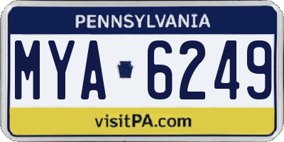 PA license plate MYA6249