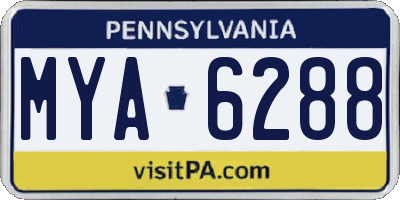 PA license plate MYA6288