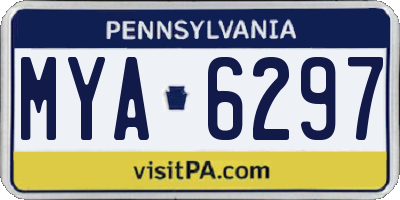 PA license plate MYA6297