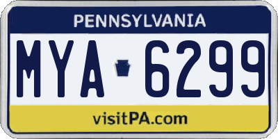 PA license plate MYA6299