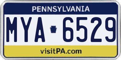 PA license plate MYA6529