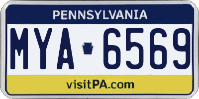 PA license plate MYA6569