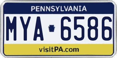 PA license plate MYA6586