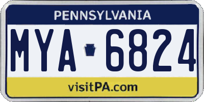 PA license plate MYA6824