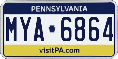 PA license plate MYA6864