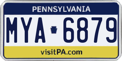 PA license plate MYA6879