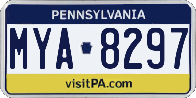 PA license plate MYA8297