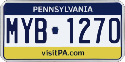 PA license plate MYB1270