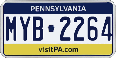 PA license plate MYB2264
