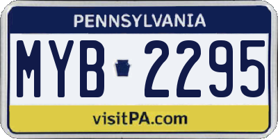 PA license plate MYB2295